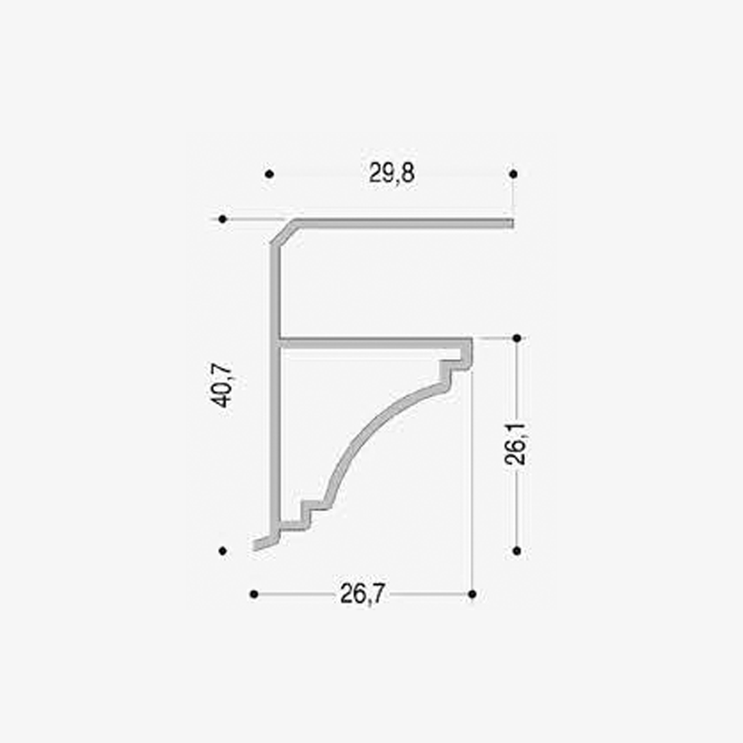 Muchtek  Perimetral MOLDURA INTERIOR POPLAR  VENTA POR PAQUETE 10 UNIDADES