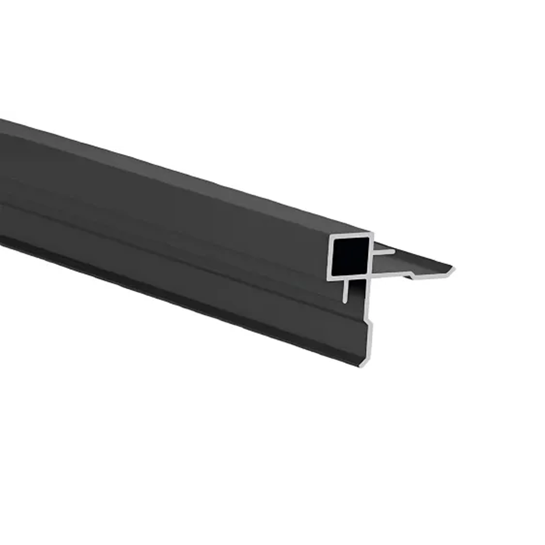 Perfil esquinero para decopanel aluminio negro espesor 29mm