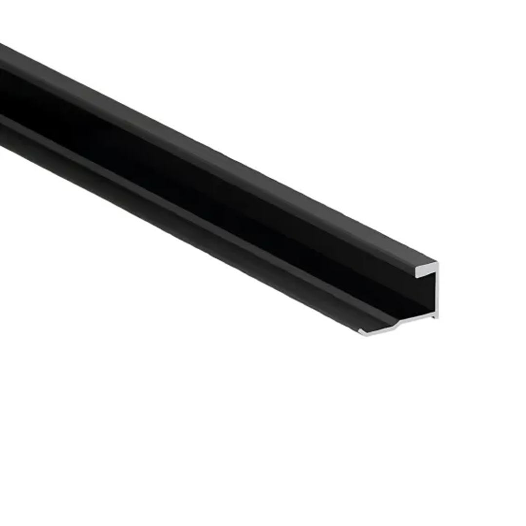 Perfil de terminación para decopanel aluminio negro espesor 15mm